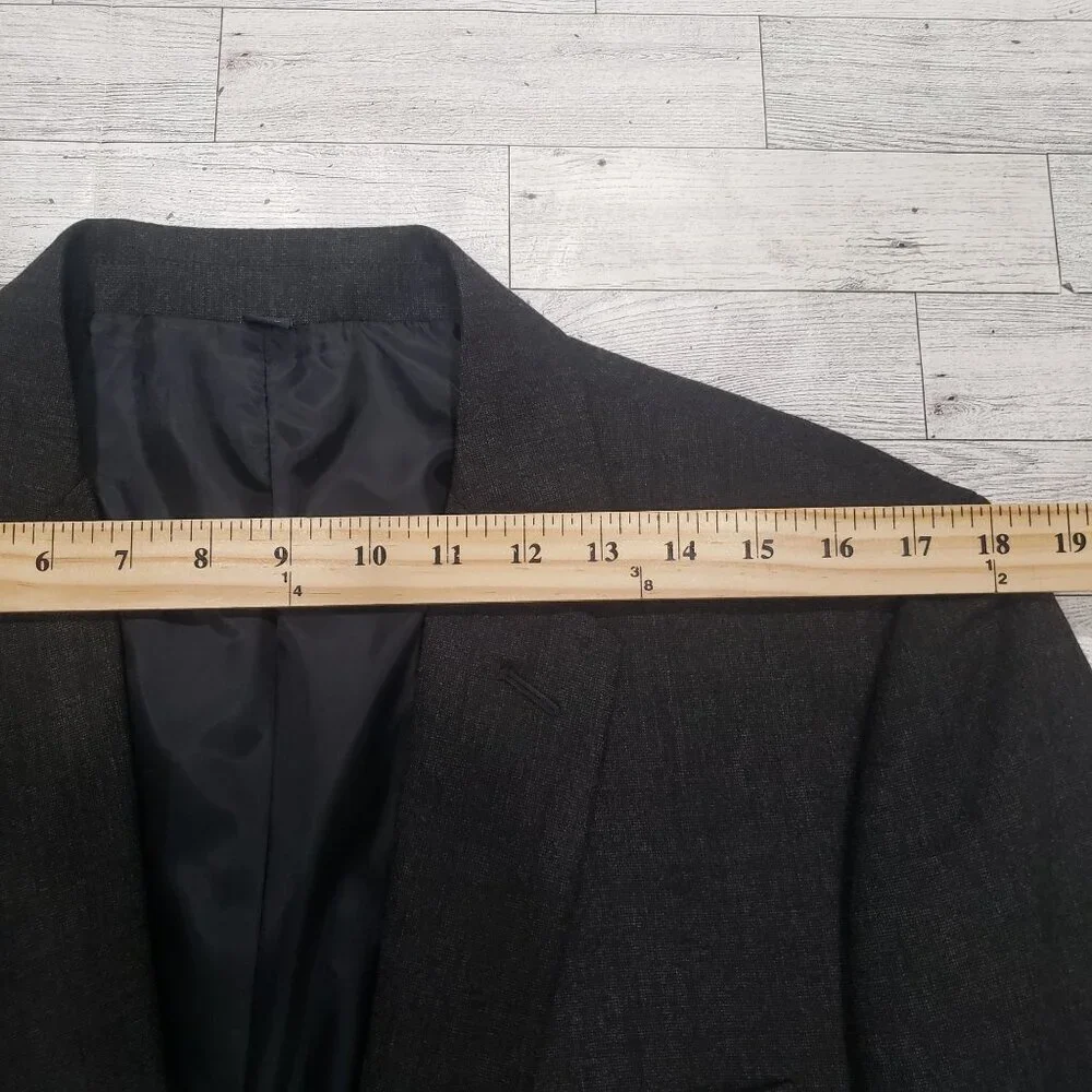 J.Crew‎ Thompson Blazer Suit Jacket Flex Worsted Wool Mens 42L Long Gray Preppy